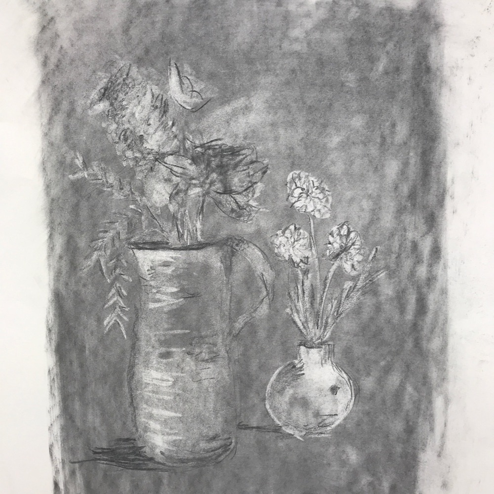 Pencil/charcoal eraser drawing